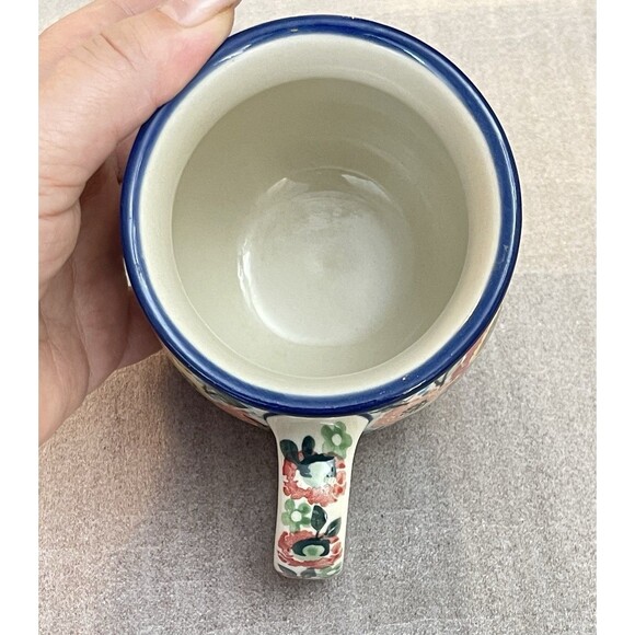 Unikat  Starzyk Polish Pottery Bubble Mug Hand Made Signed Numbered 12 oz Floral - Picture 3 of 6
